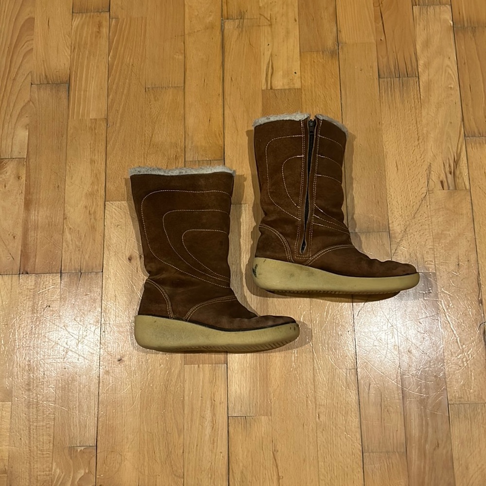 Woodbridge Vintage brown suede leather winter boots Womens 7